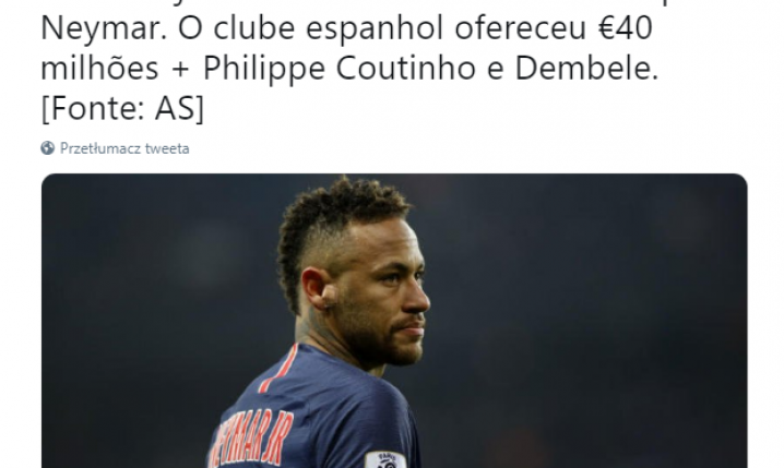''AS'' PSG WYŚMIAŁO pierwszą ofertę Barcelony za Neymara
